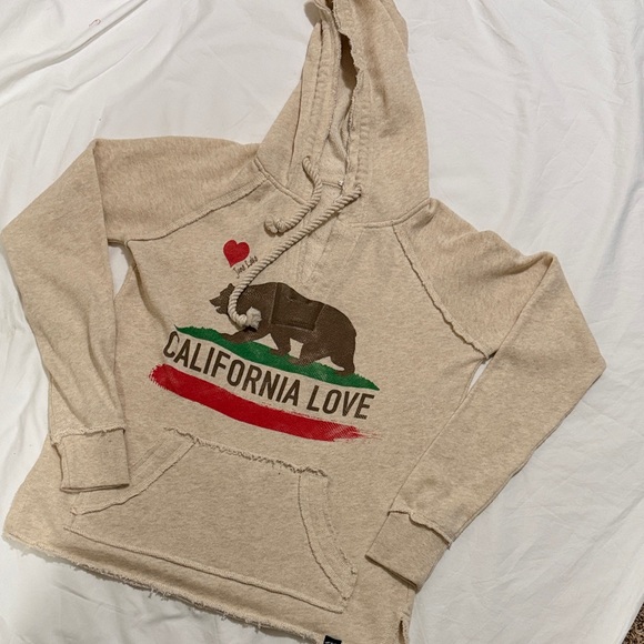 Beige California Love Bear Hoodie - Picture 3 of 4
